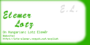 elemer lotz business card